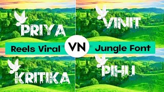 Alightmotion Video editing | How To Make Viral Jungle Name Art VN| Vinit sah screenshot 3