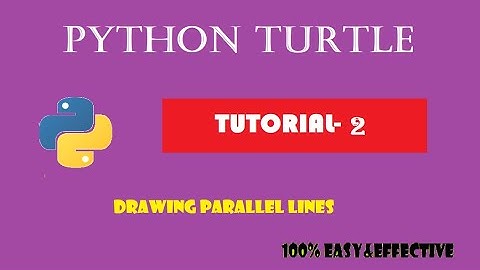 PYTHON TURTLE TUTORIAL | PROGRAM- 2 | DRAWING MULTIPLE LINES