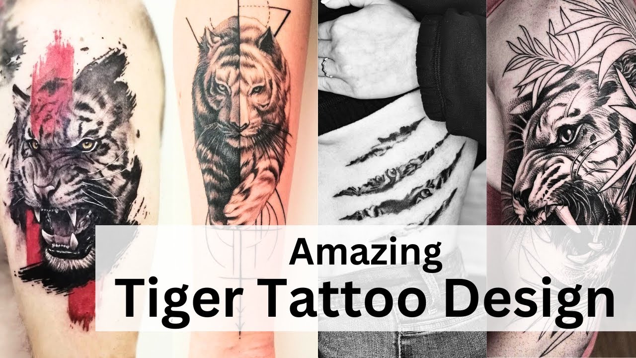 Tiger and Woman half face tattoo  Wake up Tattoo Phuket