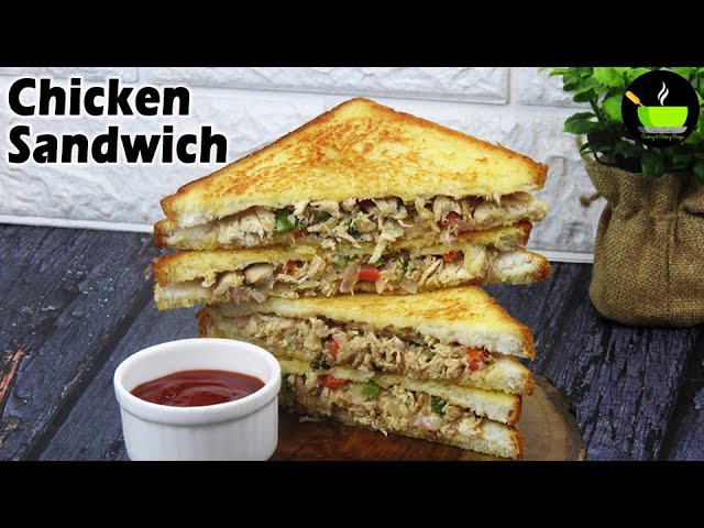 Chicken Sandwich Recipe | Chicken Mayo Sandwich | How To make Chicken Sandwich | Sandwich Recipes | She Cooks