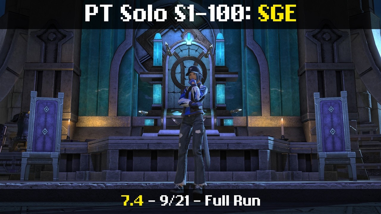 PT Solo - SGE/Sage - S1-100 - 9/21 (2/24/26 | 7.4 | FFXIV)