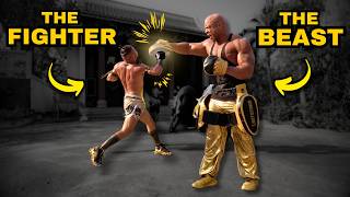 Bodybuilder vs MMA Boxer (Padwork)