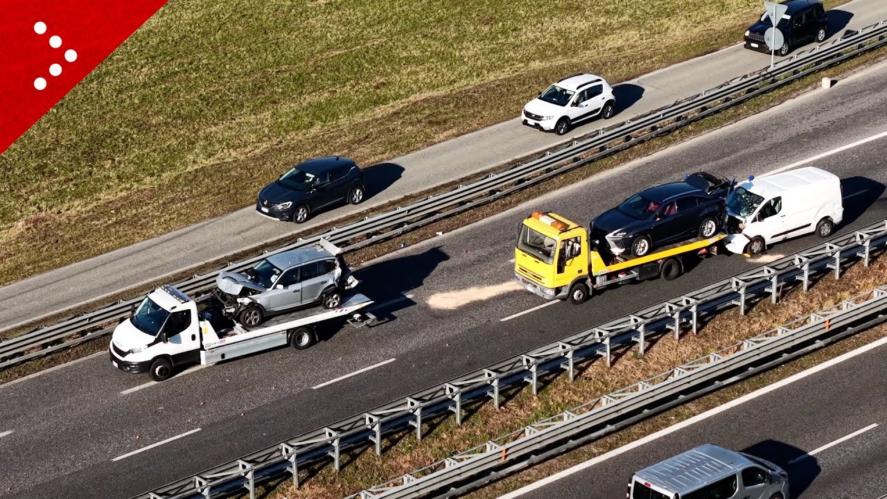 Incidente sulla SS36 tra Nibionno e Veduggio, tamponamento tra 4 mezzi ...