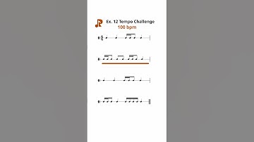 Rhythm Exercises Tempo Challenge 12 60 bpm 80 bpm 100 bpm 120 bpm 150 bpm #learnmusic #challenge