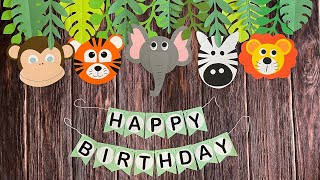 Wild One Theme Birthday Decorations || Safari Theme Birthday Decorations || DIY Birthday Decor