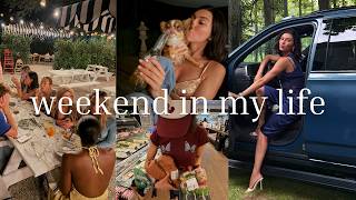 weekend in my life in the hamptons: going out, trapeze class, friends, etc