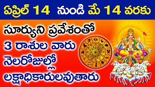 Surya Bhagavan Transit From April 14 To May 14 Helps 4 Zodiac Signs | Jathaka Chakram