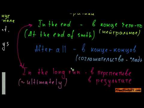 Разница между IN THE END, AT LAST и AFTER ALL