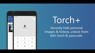 Explanation how use of the App Torch Vault Flashlight - Hide photos and videos. Simple and practical screenshot 4