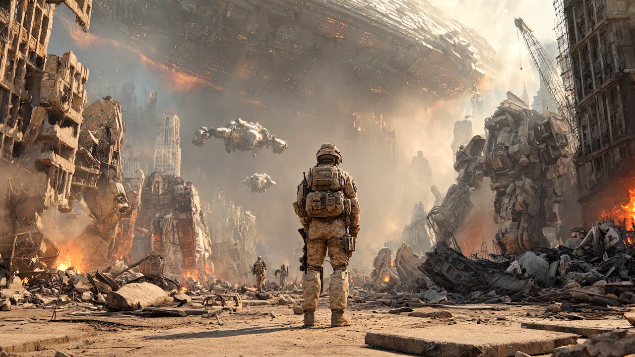 Bir Asker, Dünyayı İşgal Eden Robot Uzaylıları Durdurmaya Çalışıyor!