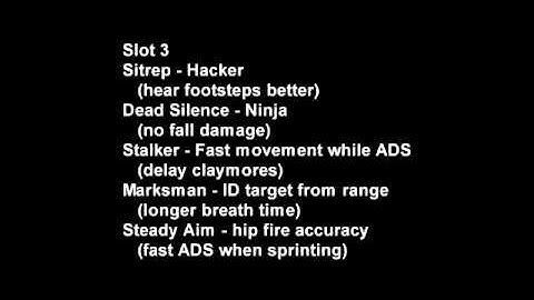 Modern Warfare 3 Perk Analysis
