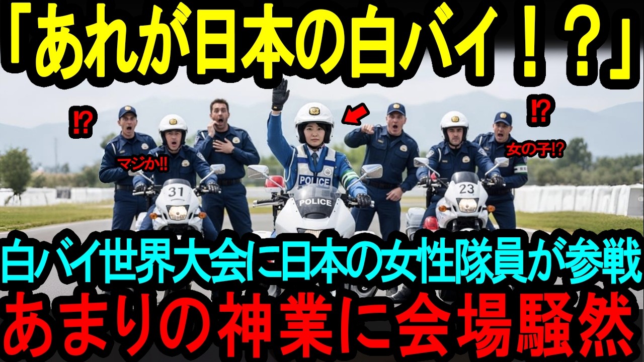 【海外の反応】「あれが日本の白バイ隊員なのか   」国際警察の白バイ競技に日本の女性隊員が参戦。その運転技術に会場が戦慄した理由