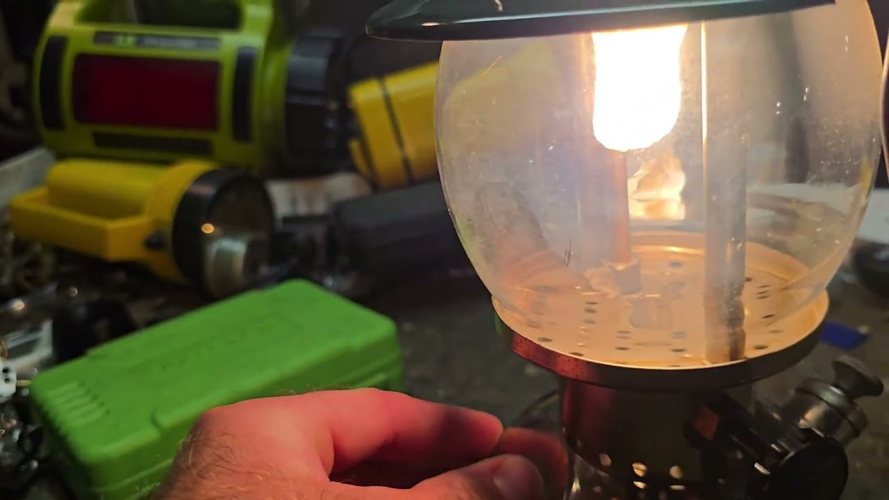 Coleman 242B Lantern With Nickel Fount - YouTube