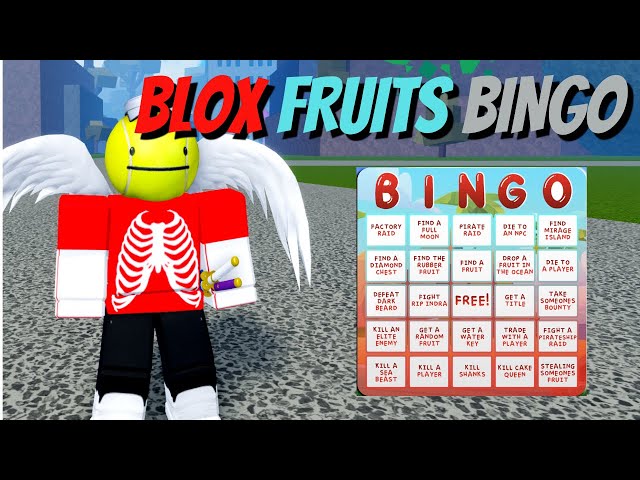 Blox fruits Bingo Card