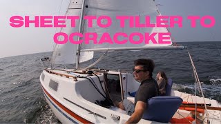 SelfSteering My Sailboat to Ocracoke using Sheet to Tiller