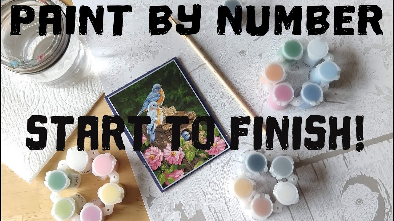 Рисуй и общайся! Раскраска по номерам — «Садовые синие птицы» от Dimensions Paint Works.