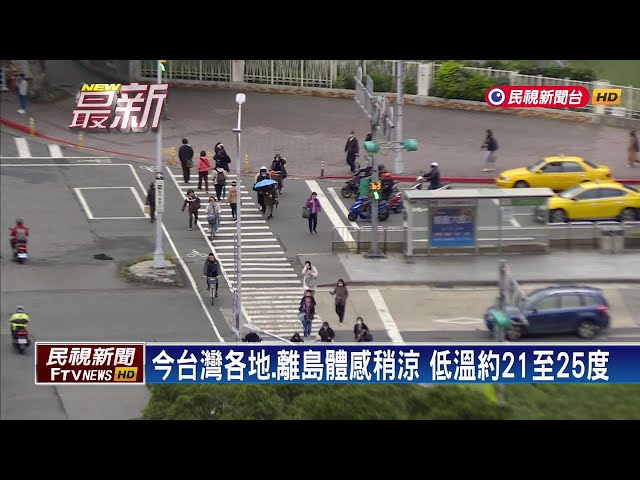2024/10/12今台灣各地體感稍涼 低溫約21至25度－民視新聞