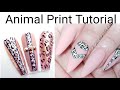 Animal print nails 2020, rose gold nail art foil, leopard patern nails gel polish. Nails 2020