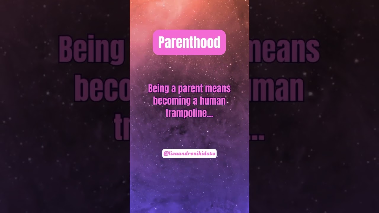 Being a parent means becoming a human Trampoline 😅😄 