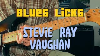 5 BLUES LICKS (in the style of SRV) - TUTO - Maxime Baugier