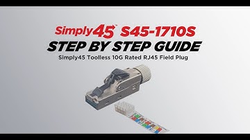 Simply45 10G Rated RJ45 Toolless Slim Design Shielded Field Plug (S45-1710S)