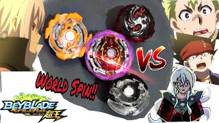 CHASSİS BATTLE - Spriggan.2B.At Vs D.Phoenix& D.Deathscyther& R. Ragnaruk - Beyblade Burst Battle