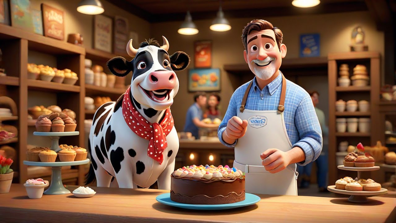 Coco Cow Eats a Cake | Fun Kids Song | Nursery Rhymes and Baby Songs