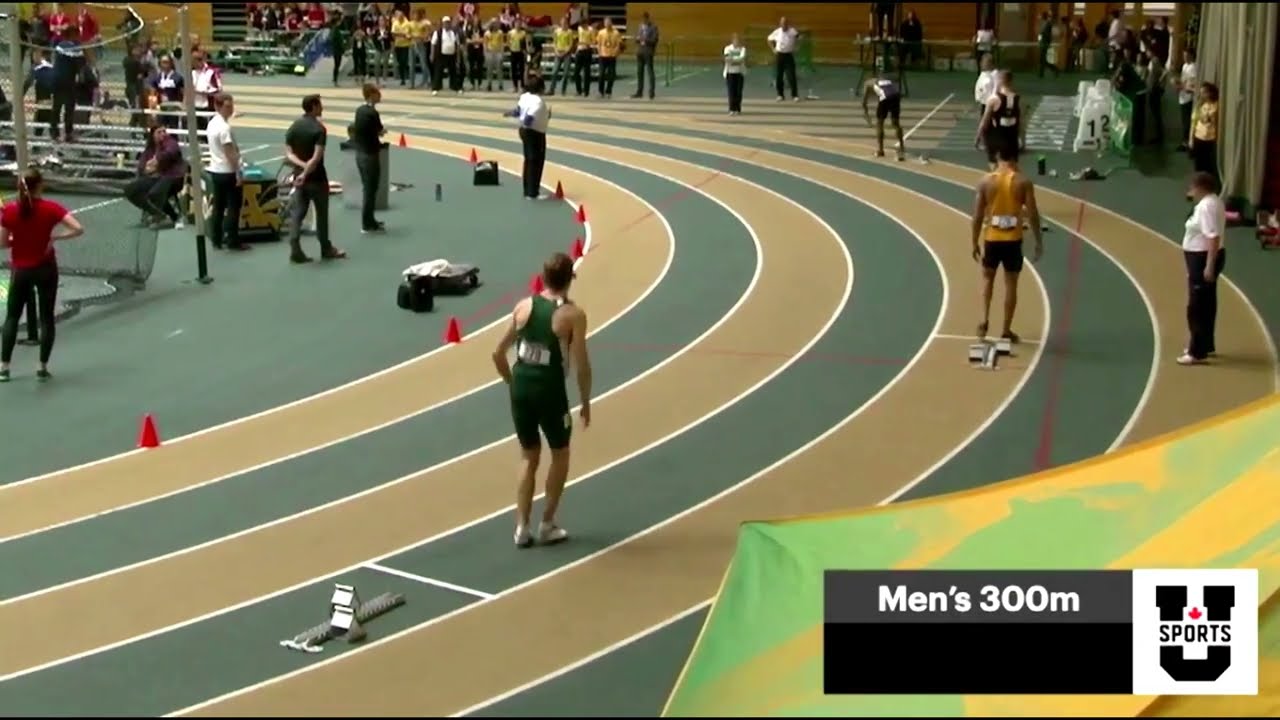 USports Track Championships 2017 - 300m Men's Heat (34.37s - Mike van der Poel)