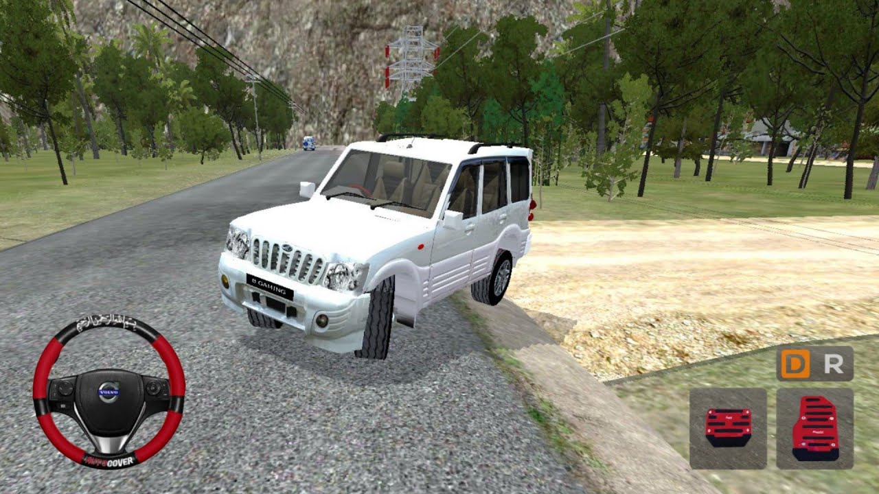 SUV Mahindra Scorpio CAR 🚗 | Indian Traffic Mod Offroad Driving Gameplay 😱 | Bus Simulator Indonesia