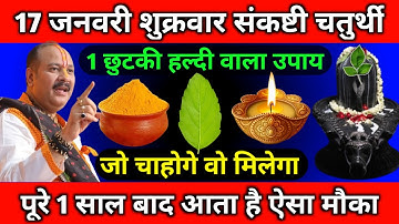 17 जनवरी शुक्रवार संकष्टी चतुर्थी के दिन 1 छुटकी हल्दी वाला उपाय जरूर करें || Pradeep Ji Mishra