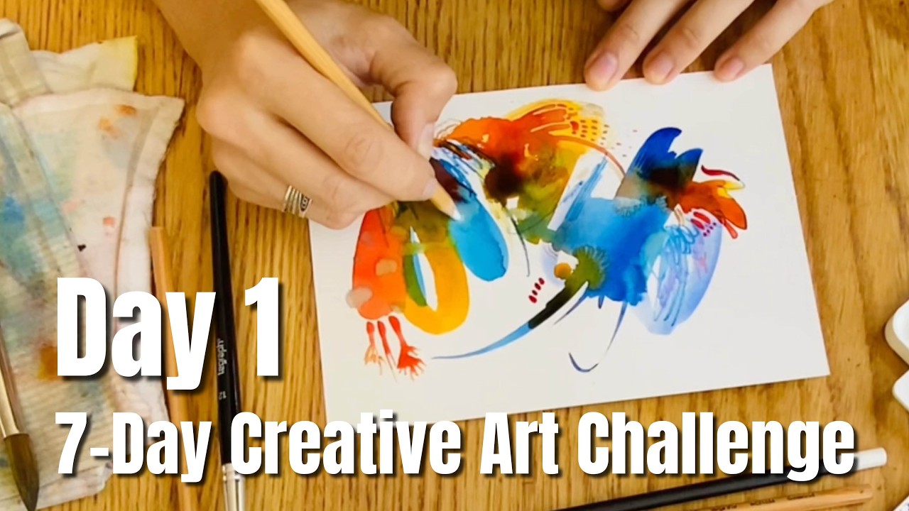 Day 1 – 7-Day Creative Flow Challenge | 15-Minute Art to Unblock Your Creativity