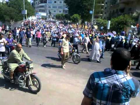 مشهد الحشود متجهة ل المشآيه ف المنصورة م شهد لن يتكرر ف المنصوره 8 30