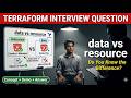 Terraform Interview: Difference Between data and resource Block | Live Demo | Key Differences