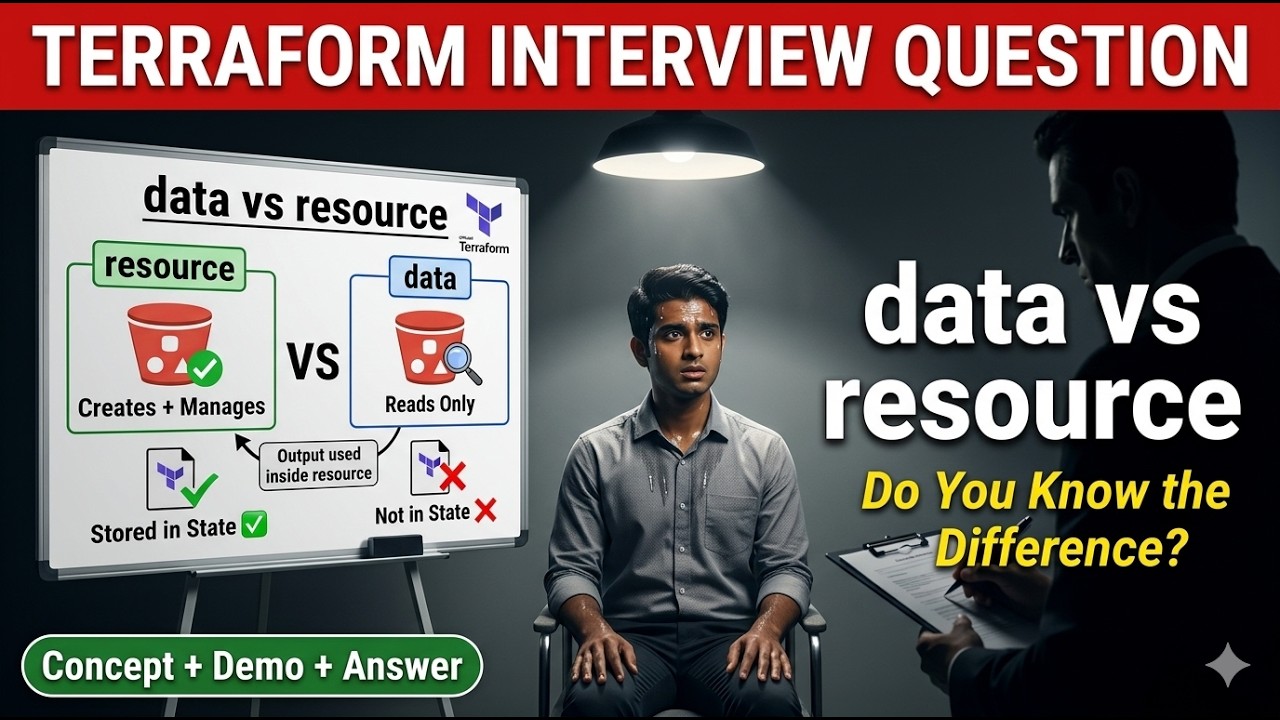 Terraform Interview: Difference Between data and resource Block | Live ...