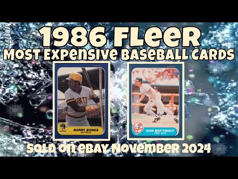 1986 Fleer Most Expensive eBay Sales Baseball Cards - November 2024 1986 Fleer Most Expensive eBay Sales Baseball Cards - November 2024