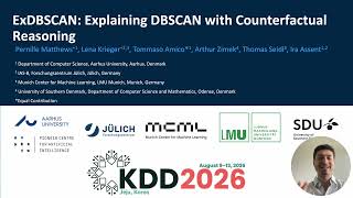 KDD 2026 - ExDBSCAN: Explaining DBSCAN with Counterfactual Reasoning