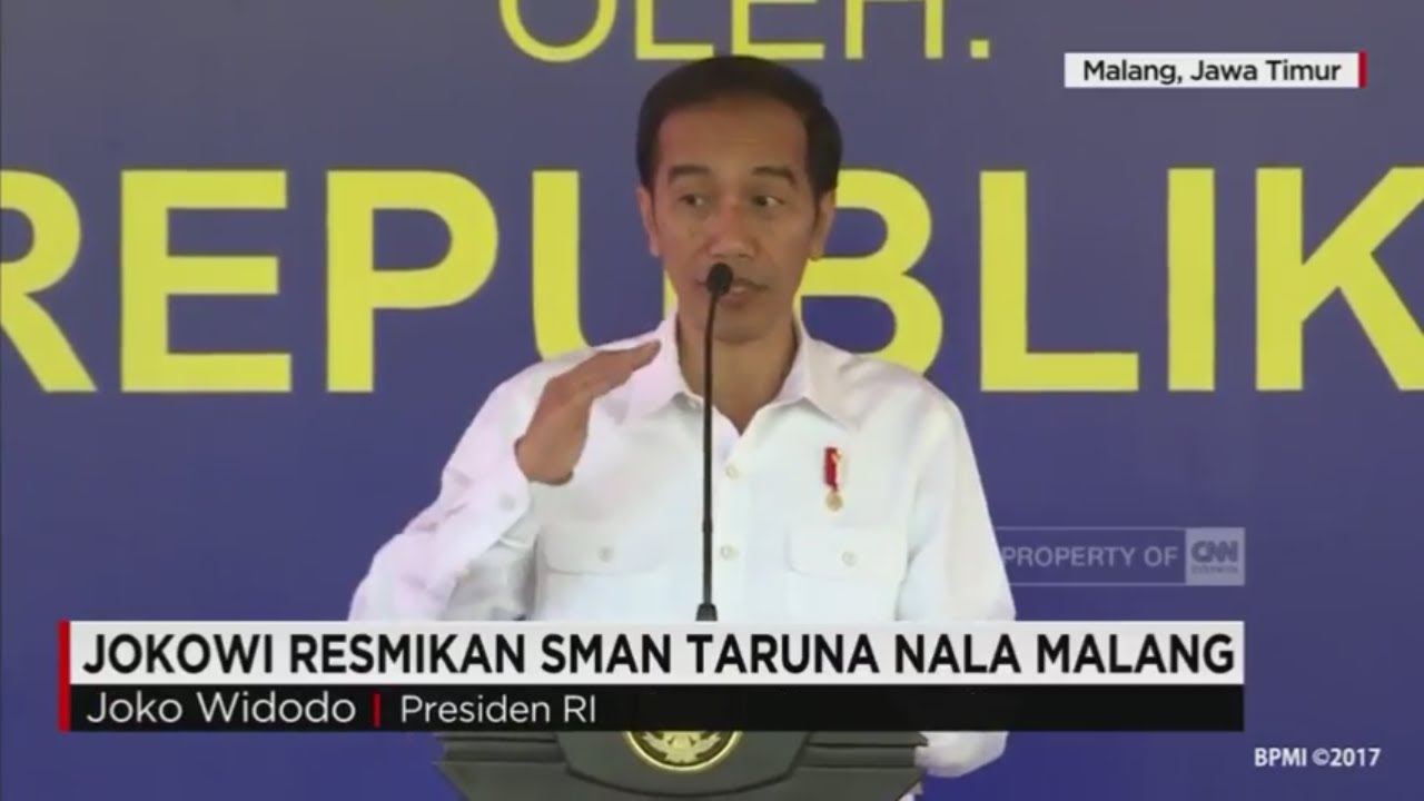 Jokowi Resmikan Sman Taruna Nala Malang Youtube