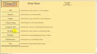Business Partner Estimating Software - Main Menu Tutorial
