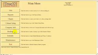 Business Partner Estimating Software - Main Menu Tutorial screenshot 2
