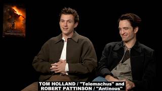 The Odyssey Interview with Tom Holland - Telemachus & Robert Pattinson - Antinous