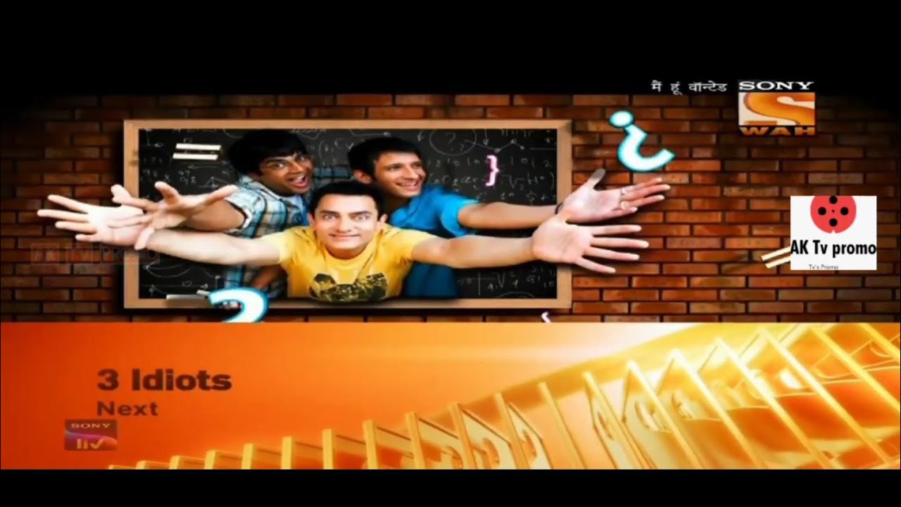 3 Idiots(2021)Hindi Movie TV PromoTV Premiare on Today 1pm on Sony Wah YouTube