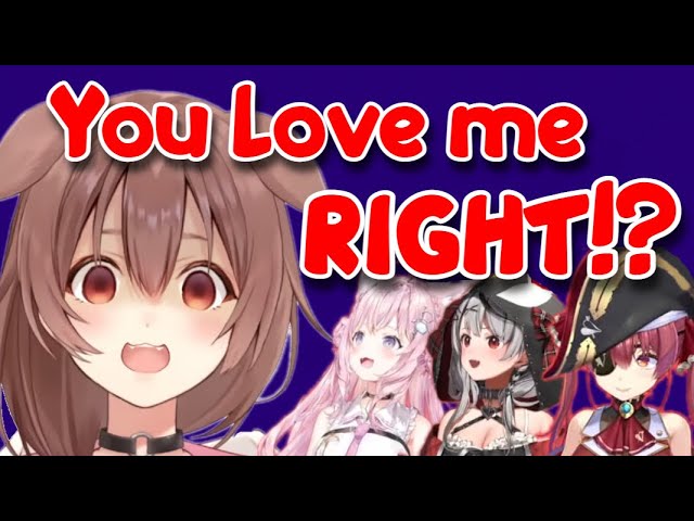 Korone When One of Her Kouhai Didn't Respond to Her 'I love you💕" [Hololive]