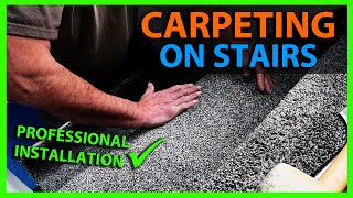 How To Carpet Stairs  Padding & Tack Strip Install for Steps