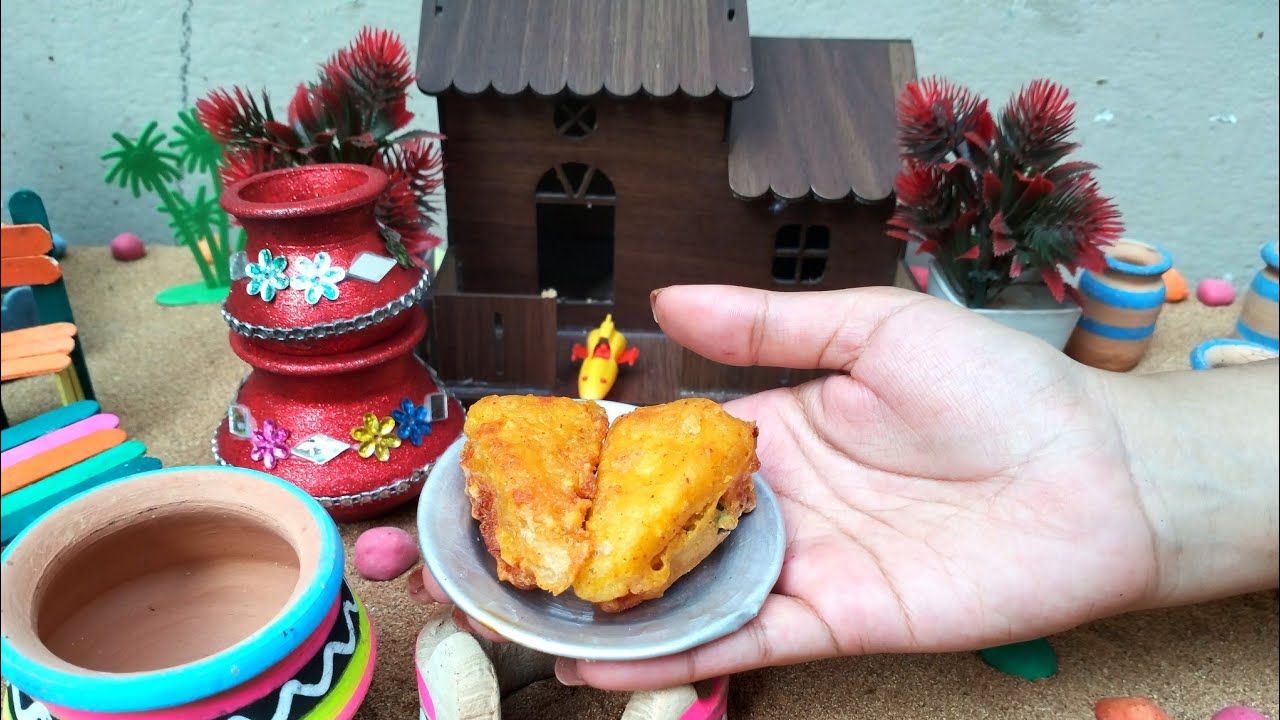 Mini Pakora Machine Miniature bread pakora|bread pakora bnany ka treeqay|Indian street food ...