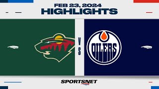 NHL Highlights | Wild vs. Oilers - February 23, 2024