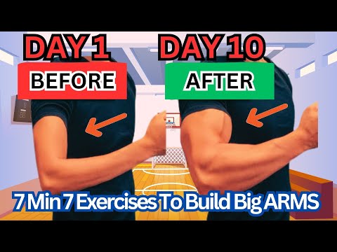 7 Min 7 Exercises To Build Big ARMS AT HOME (NO EQUIPMENT) | GYM WORKOUT