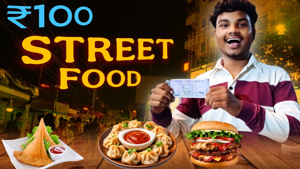 100 Rupees Street Food Challenge 🍔 | Akash Mahali Vlogs 