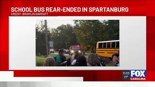 Spartanburg County school bus rear-ended while taking children to class, district officials say