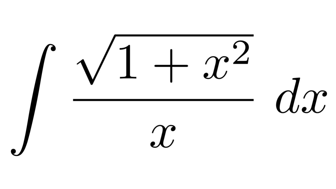 Integral of sqrt(1+x^2)/x (substitution + partial fraction