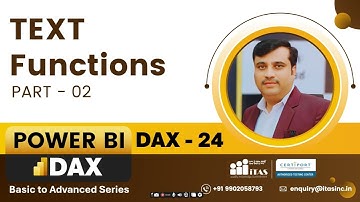 DAX-24 | Text Functions in DAX Part02 | English